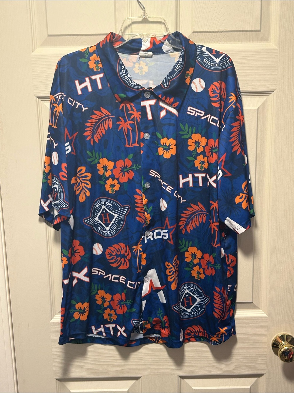 Houston Astros SGA City Connect Hawaiian Shirt Size XL 5/29/2026 Blue MLB